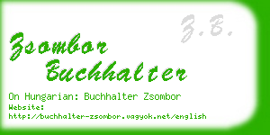 zsombor buchhalter business card